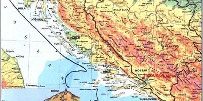 Kort af medjugorje Bosníu Herzegóvínu
